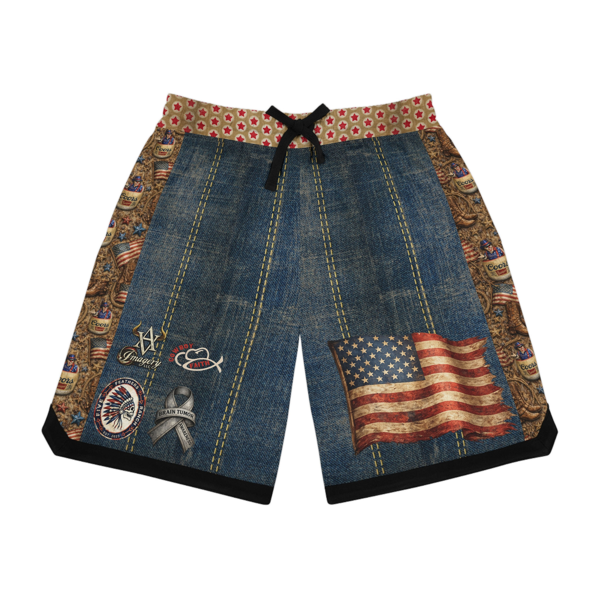 FFR Rustic Patriotic Bullfighter Trunks John "Lefty" Kee