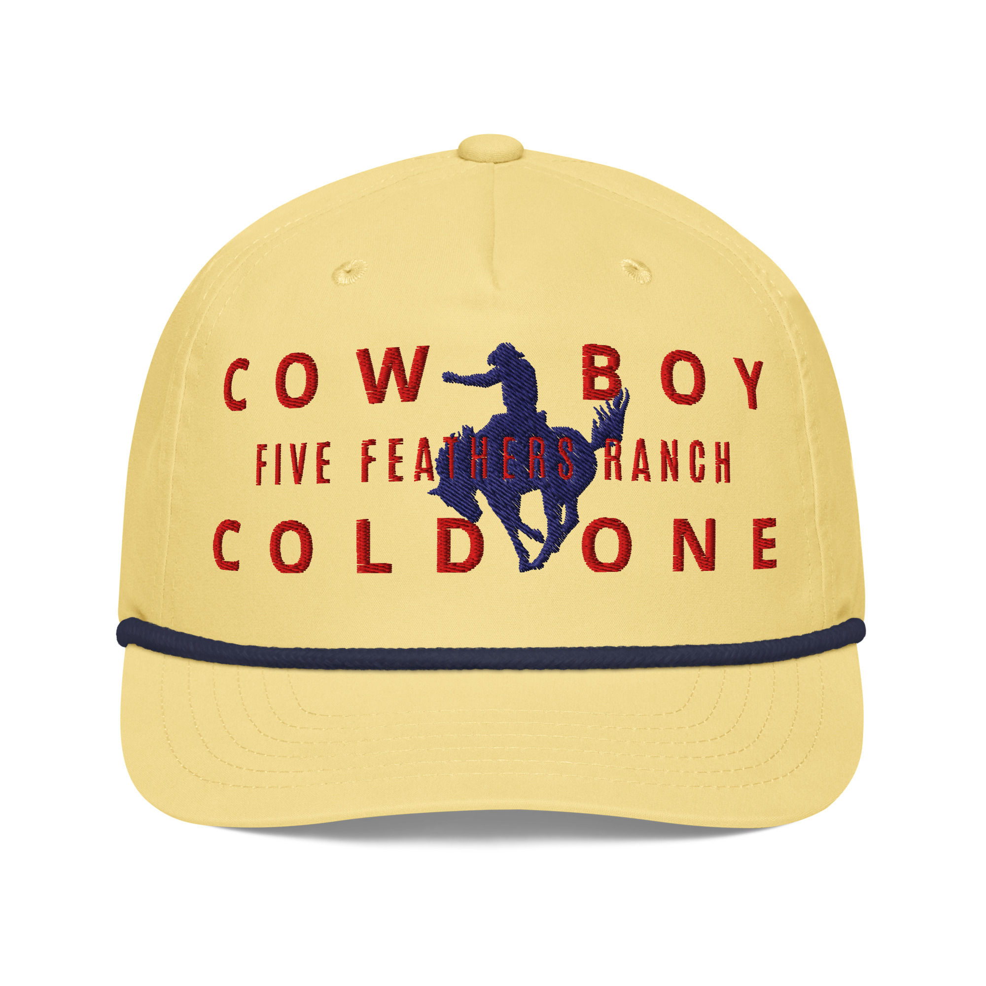 FFR COWBOY COLD ONE Golf Rope Cap Yellow