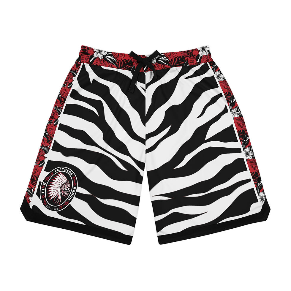 FFR Red and Black Tiger Hawaiian Bullfighter Trunks