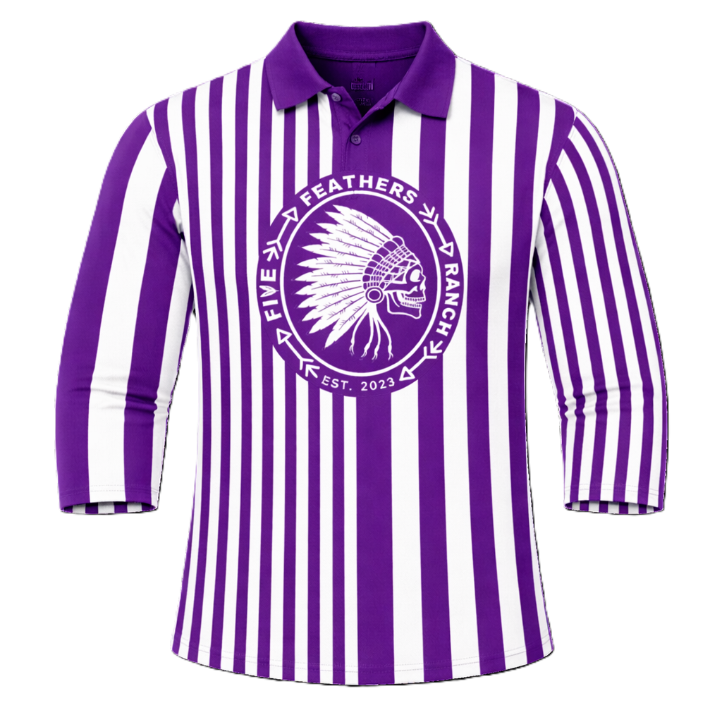 Customized Bullfighter Jersey-3/4 Sleeve Collard-Chris McCloud Purple/White