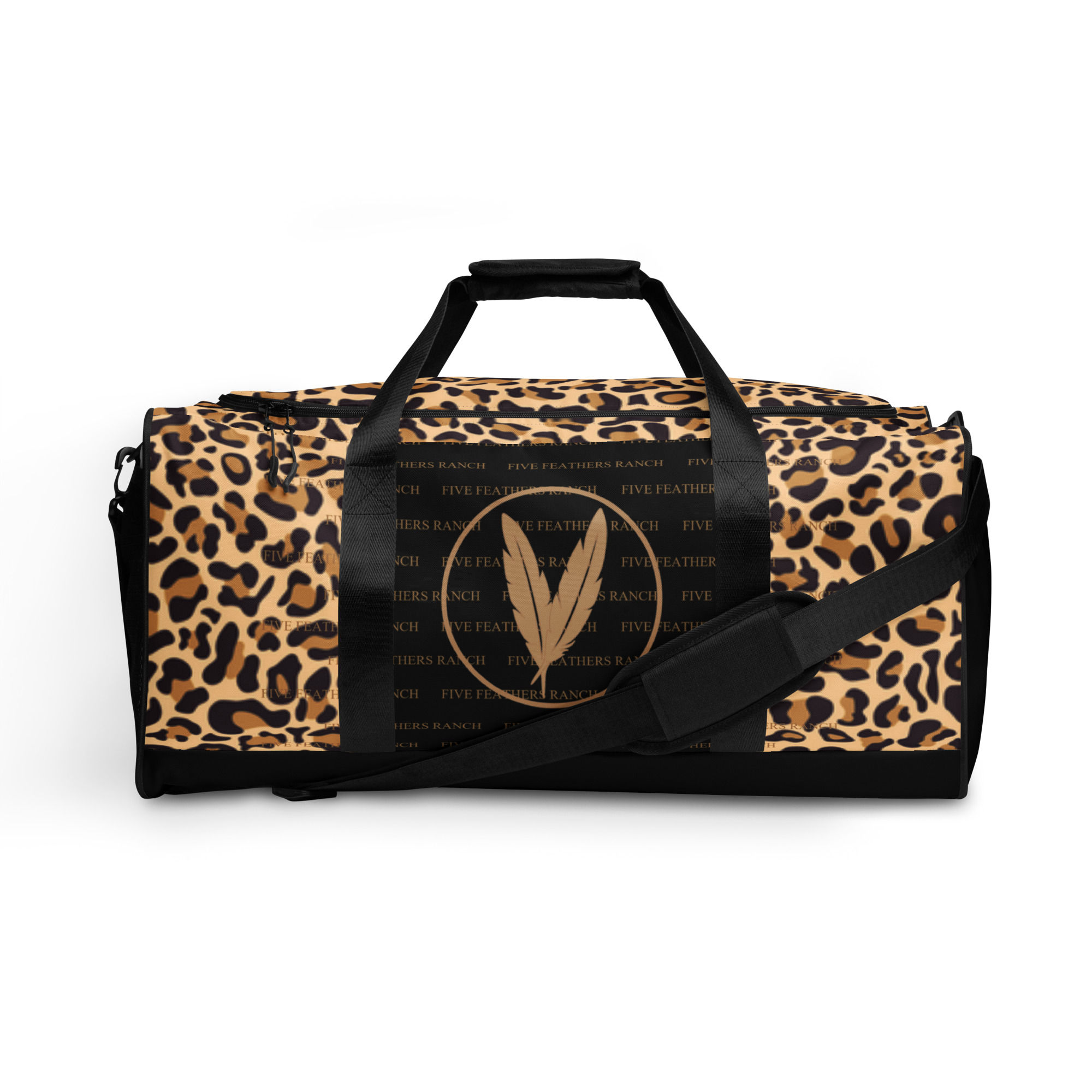 FFR Leopard Circle Feather Duffle Bag