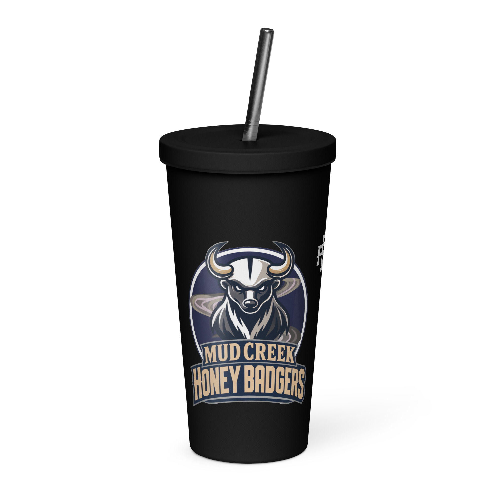 Next Gen PBR Insulated Tumbler w Straw - MUD CREEK HONEY BADGERS