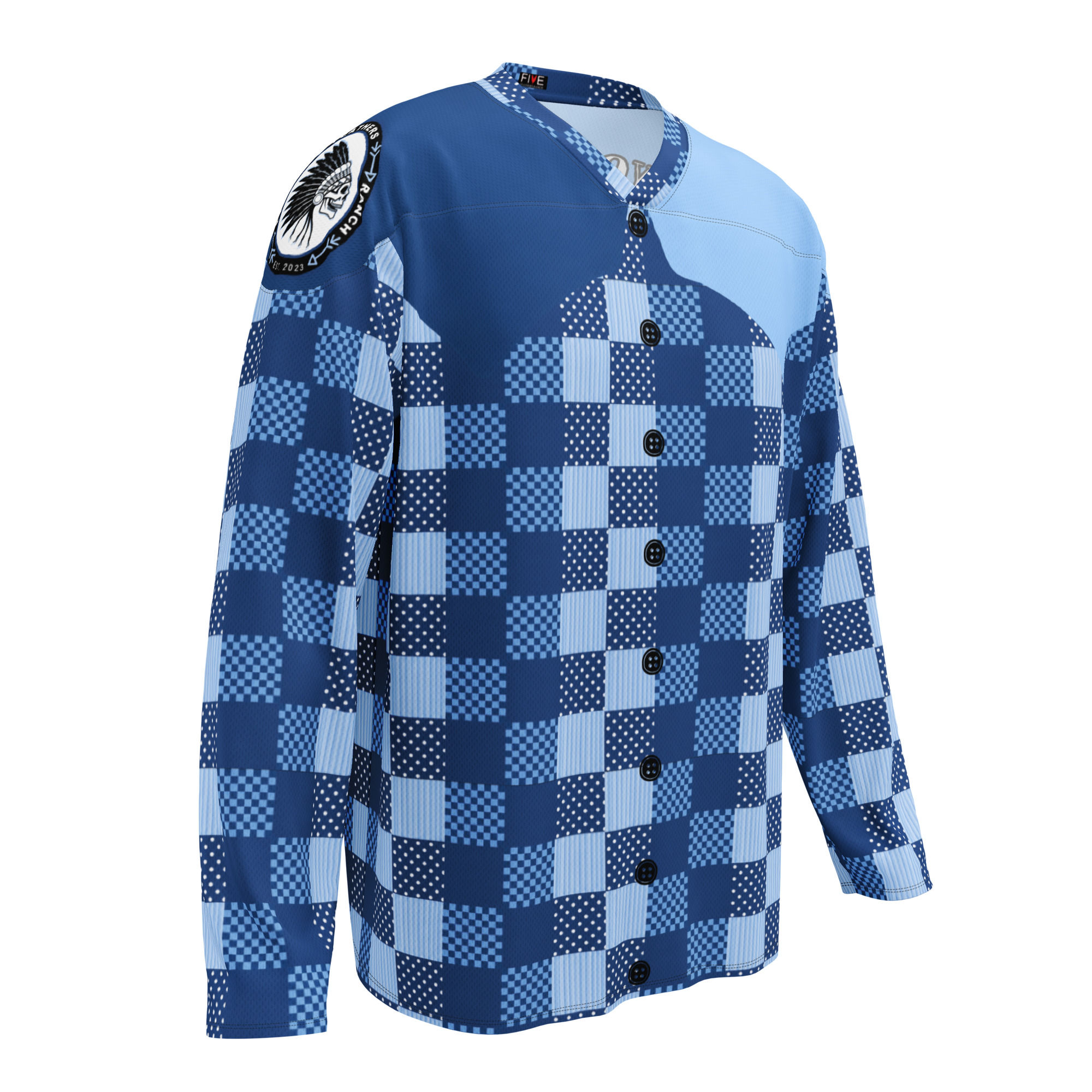 FFR Custom Bullfighter Jersey - Blue Checkered