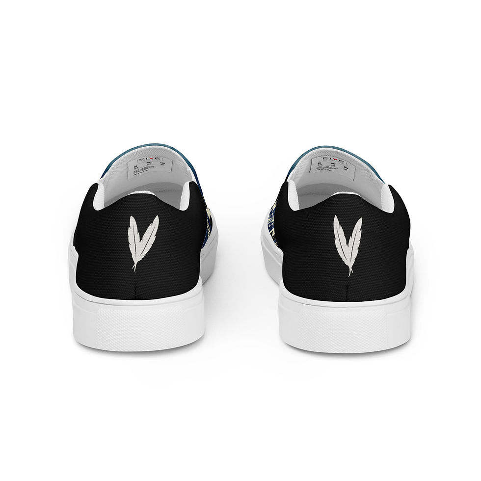 Thumbnail: FFR Women’s Navy and Black Aztec Slip-On Ranch Shoes