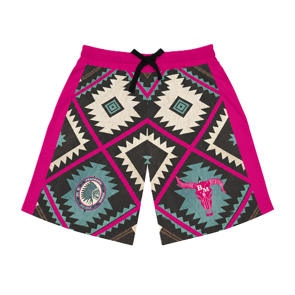 Thumbnail: FFR Custom Bullfighting Trunks-Gray Pink and Turq Brannon Murphy
