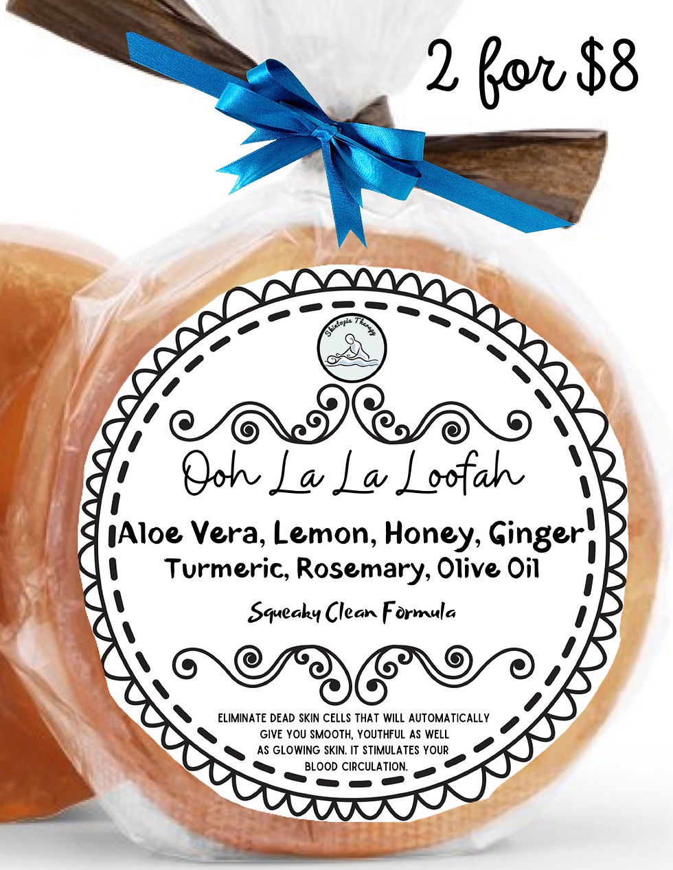 OOh La La Loofah Glycerin Soap Loofah, Aloe Vera, Lemon, Honey, Ginger, Turmeric