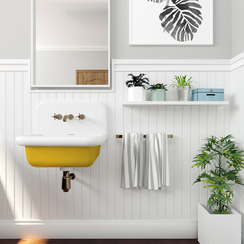 24-inch Fireclay Wallmount Bathroom Sink - Nantucket Sinks USA
