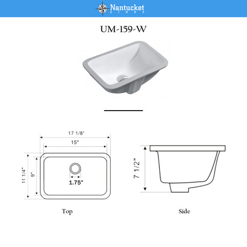 UM-159-W | Nantucket Sinks USA