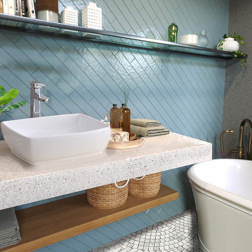 網湖 Nantucket Sinks USA NSV1913 - Rectangle White Vessel Sink