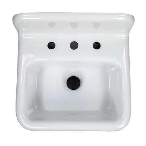 NS-VCDM20-BLK | Nantucket Sinks Victorian Era Black Bathroom Sink