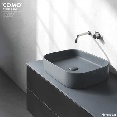 24” x 15” Fireclay bathroom sink