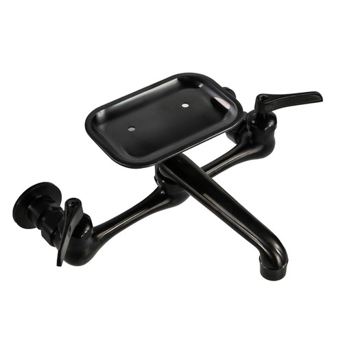 Nantucket Sinks CIF-2HMBL | Matte Black Wallmount Sink Faucet