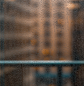 Rainy Glass Window