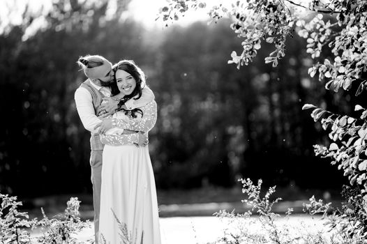 Portréty novomanželů v černobílé variantě