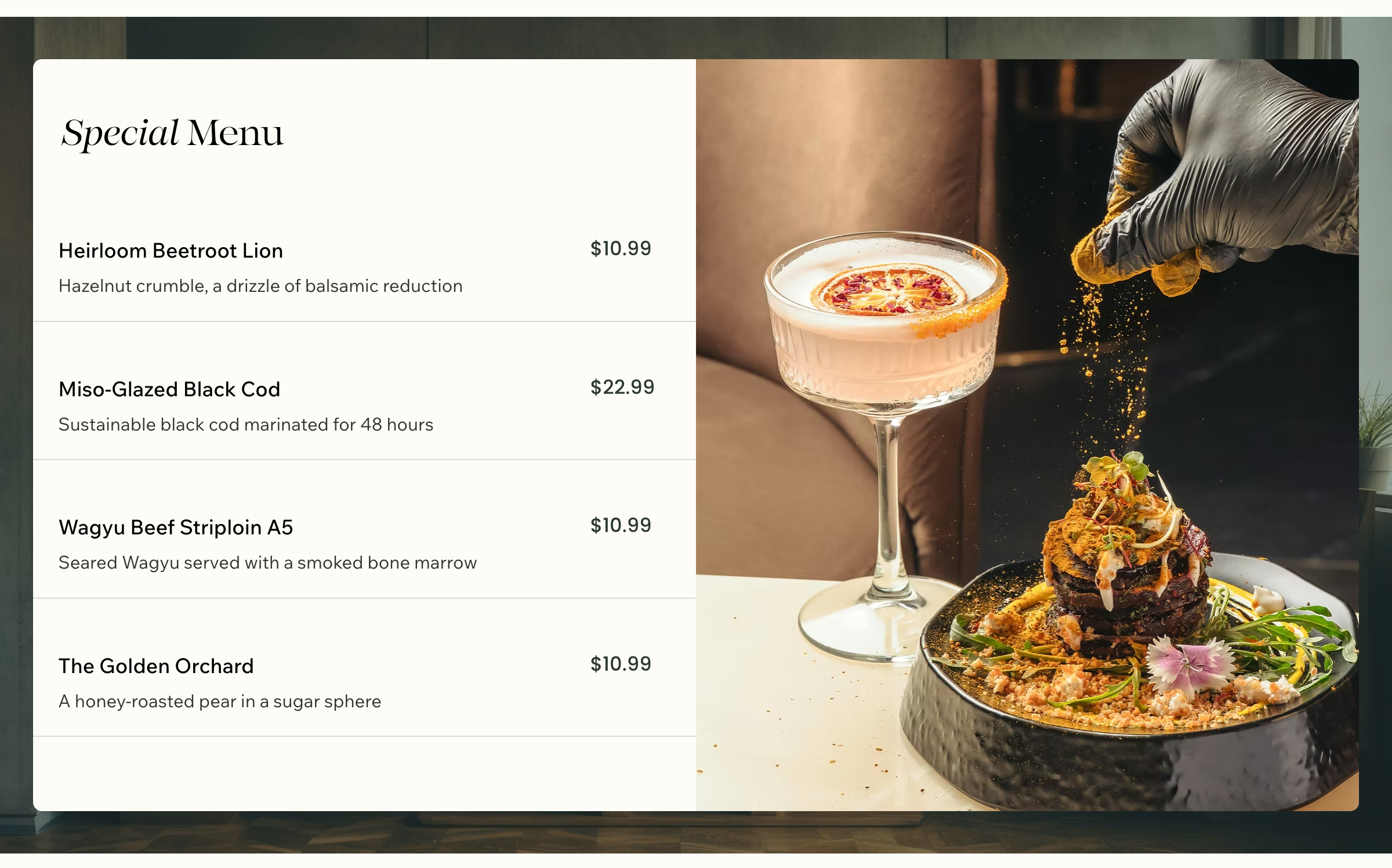 Special Menu