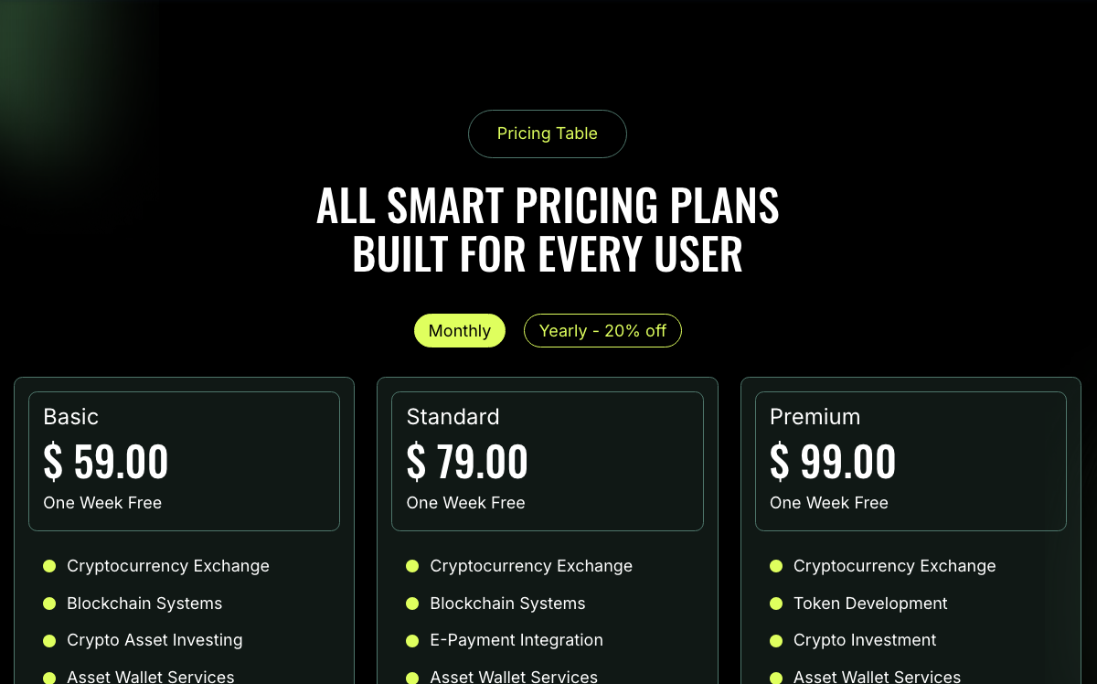 pricing