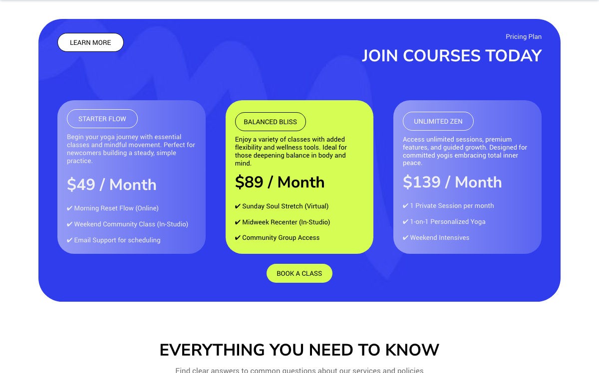 Pricing Plans
