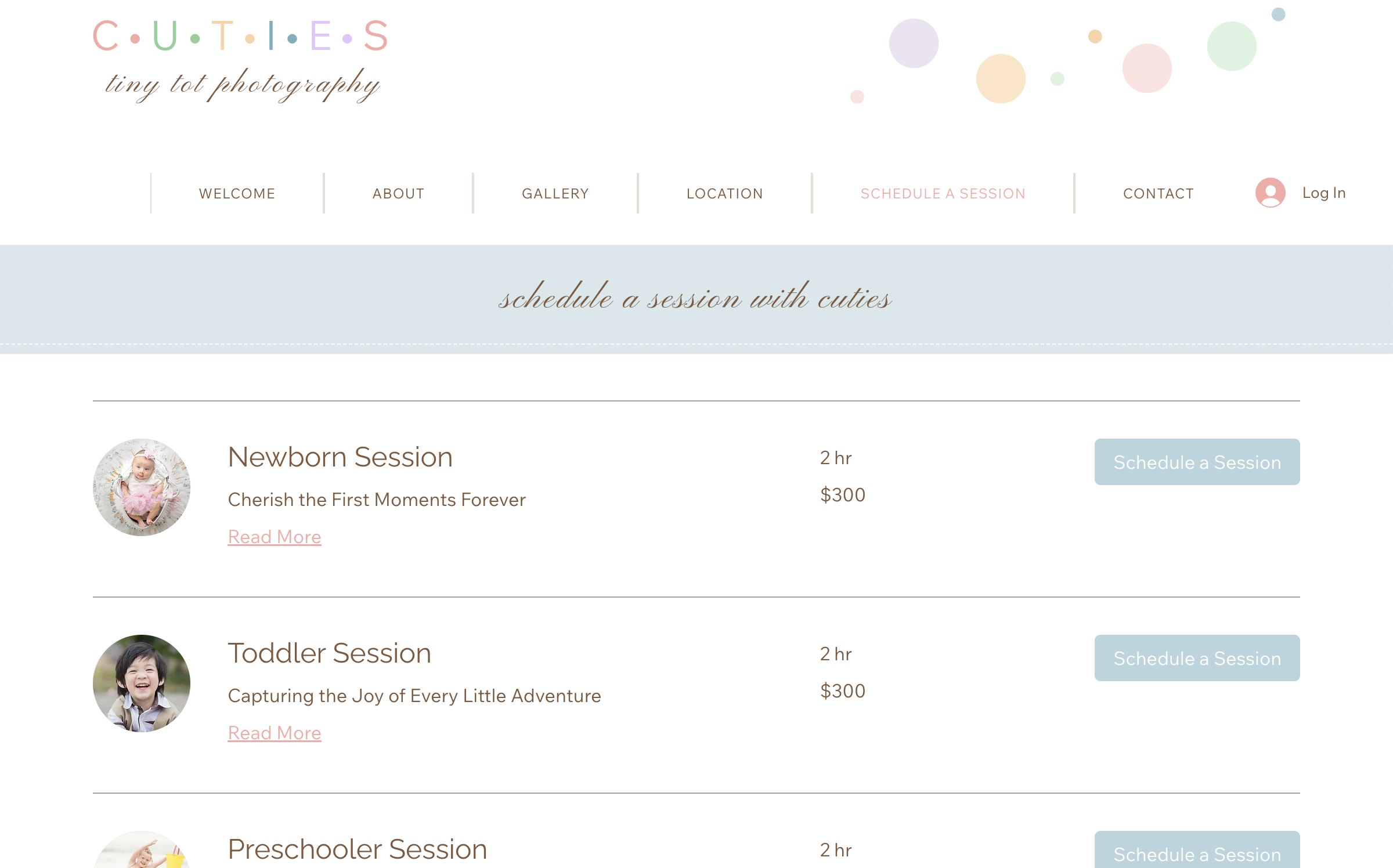Schedule a session