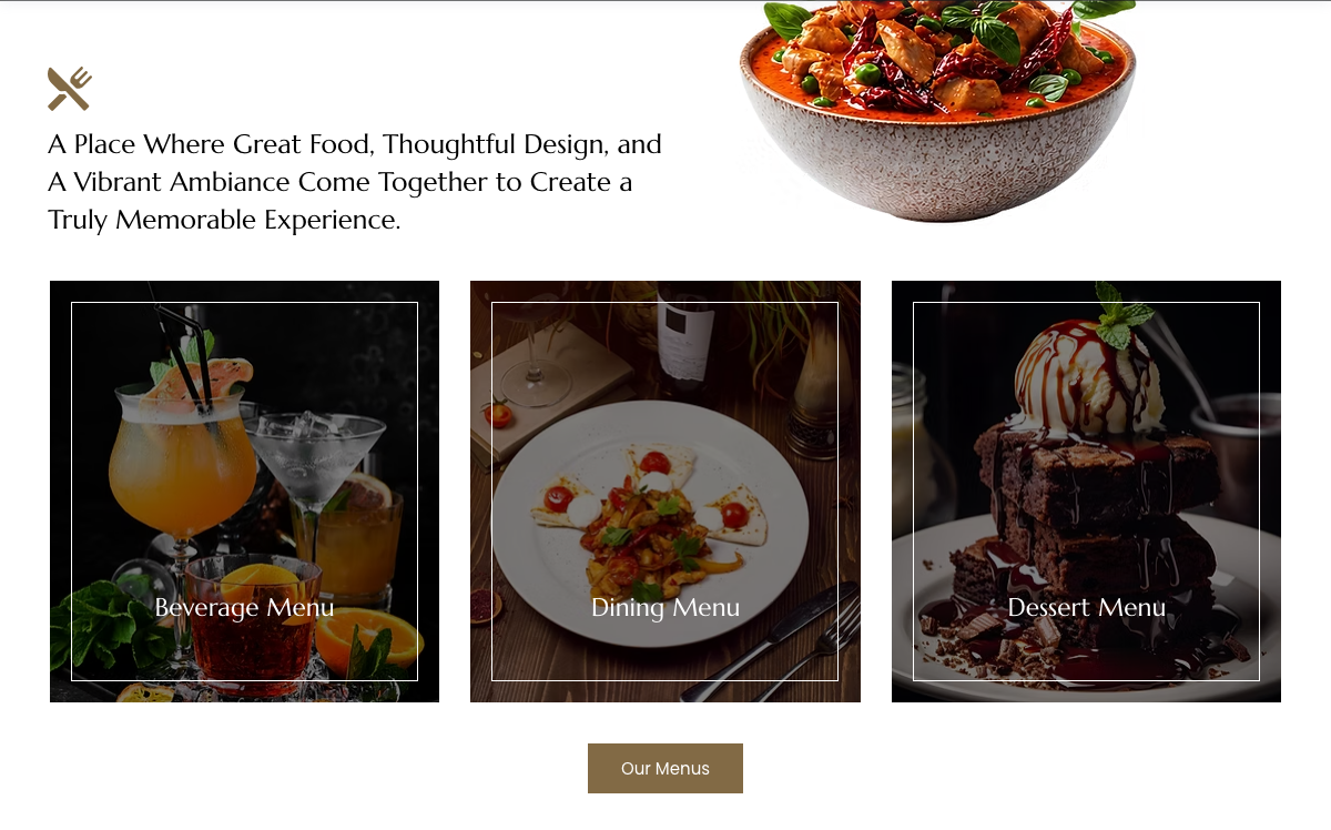 our menus