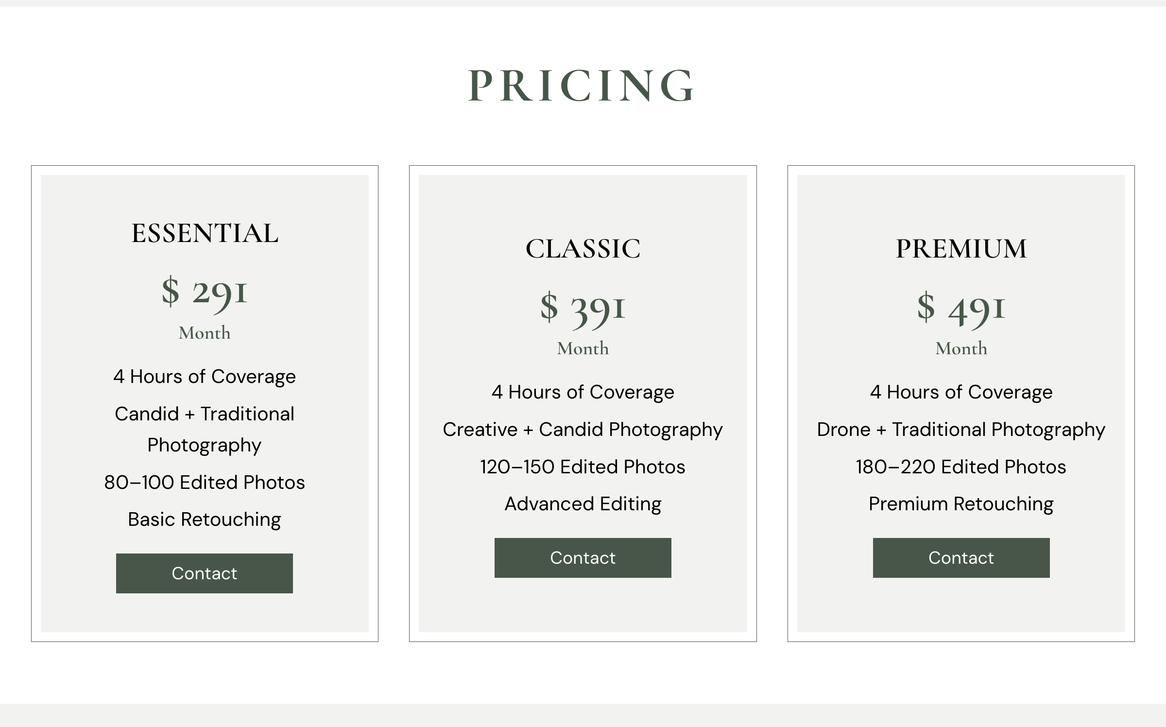 pricing