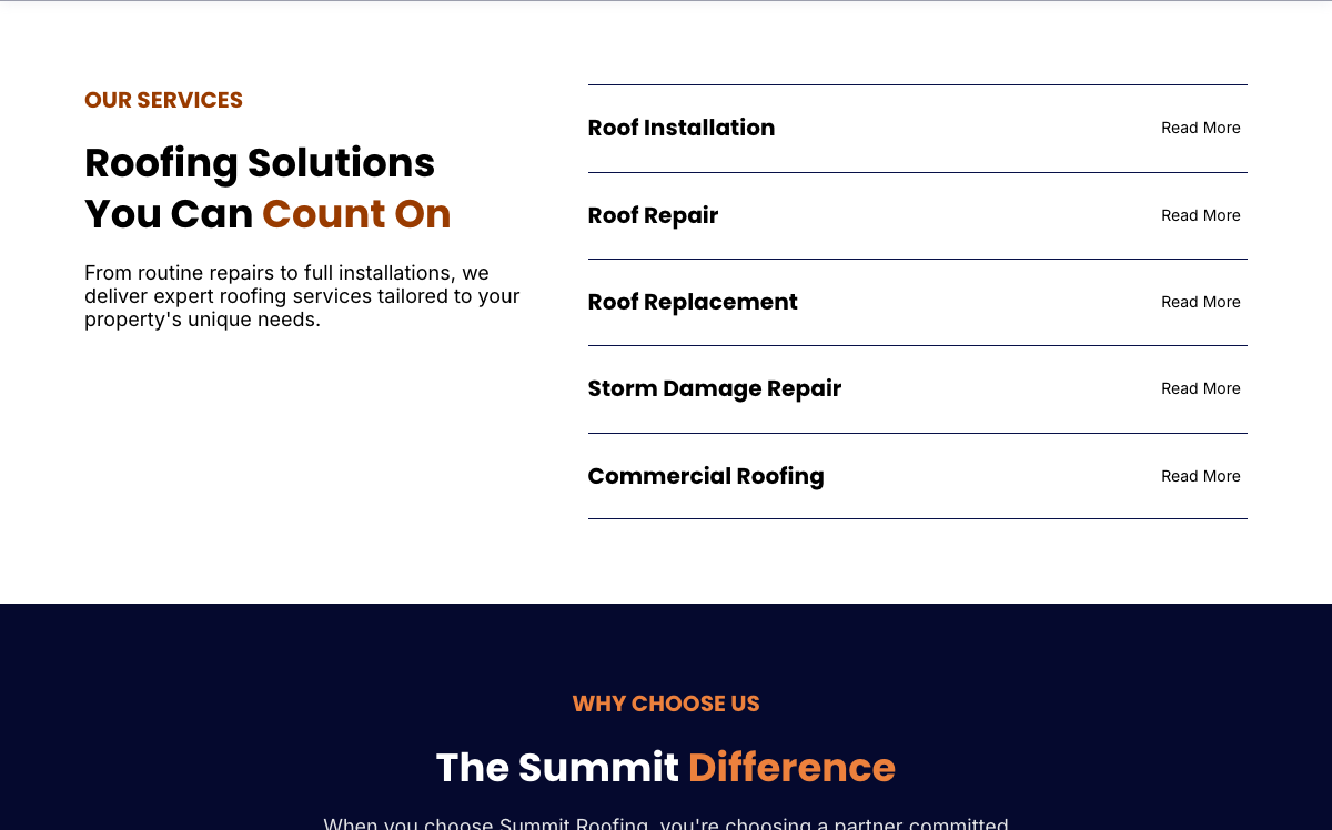 our services