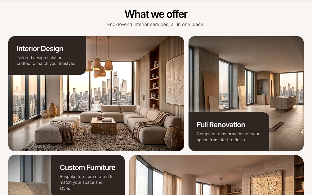 What we offer