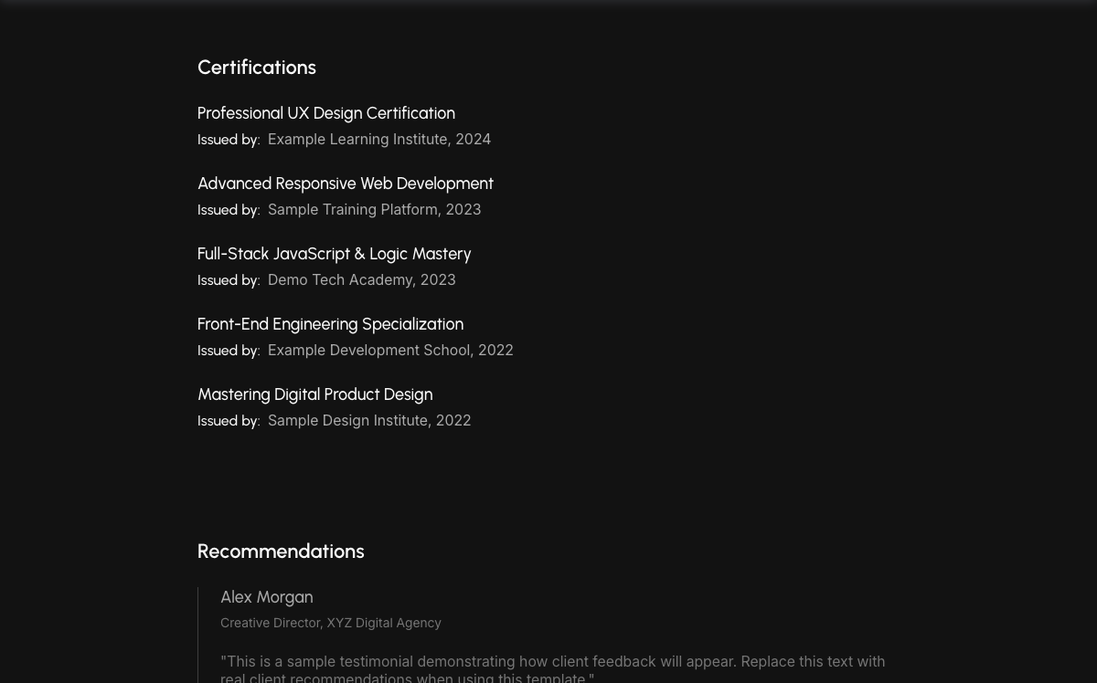 Certifications