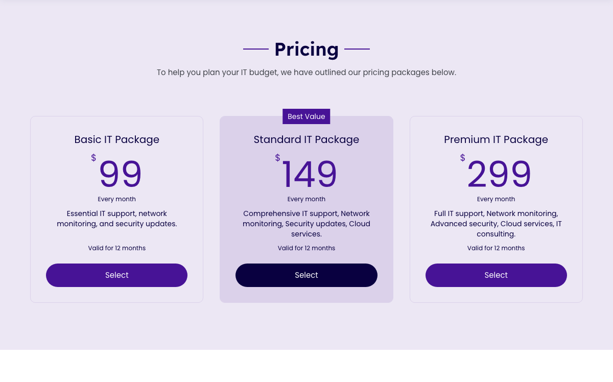 pricing