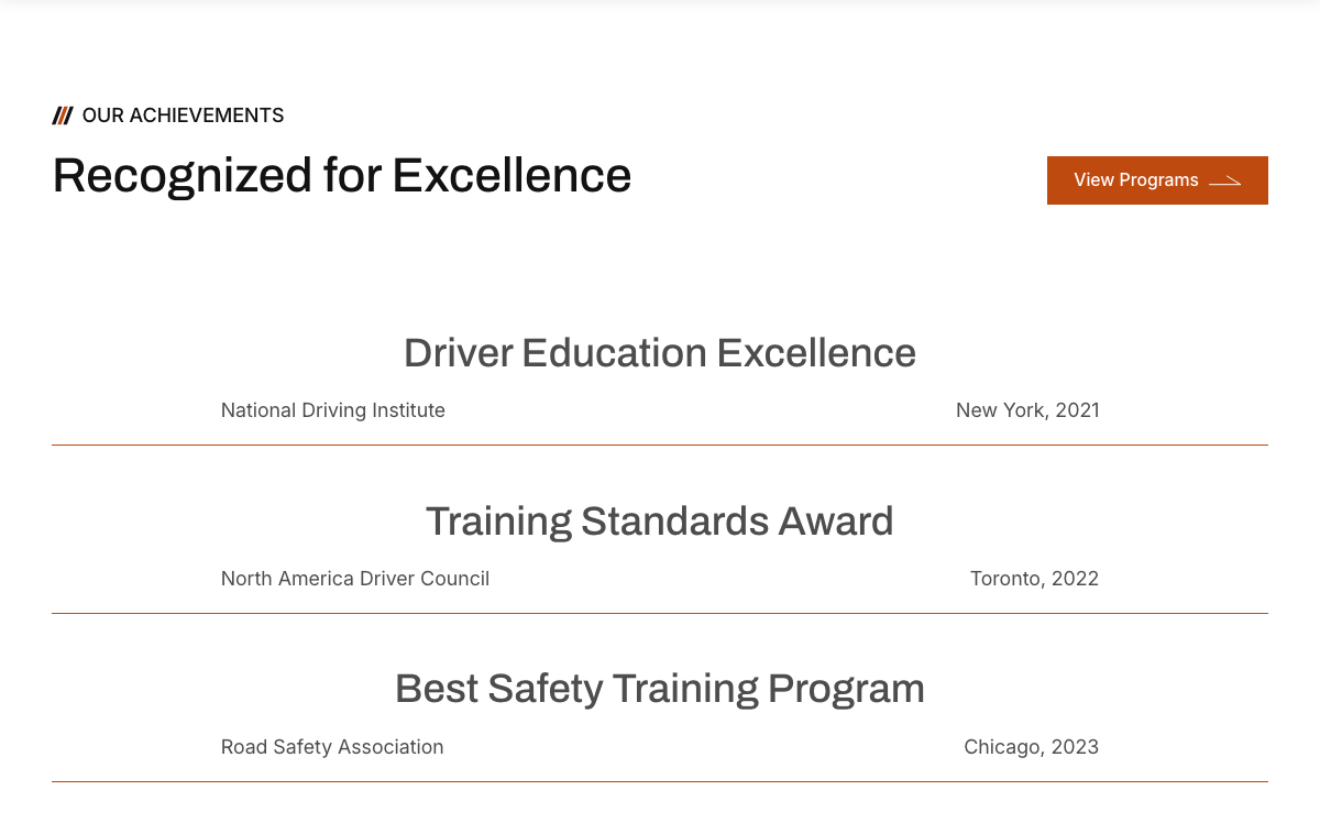 Our Achievements