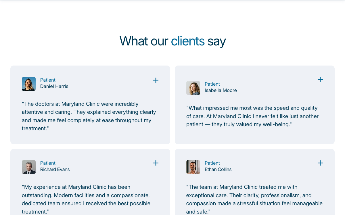 What our clients