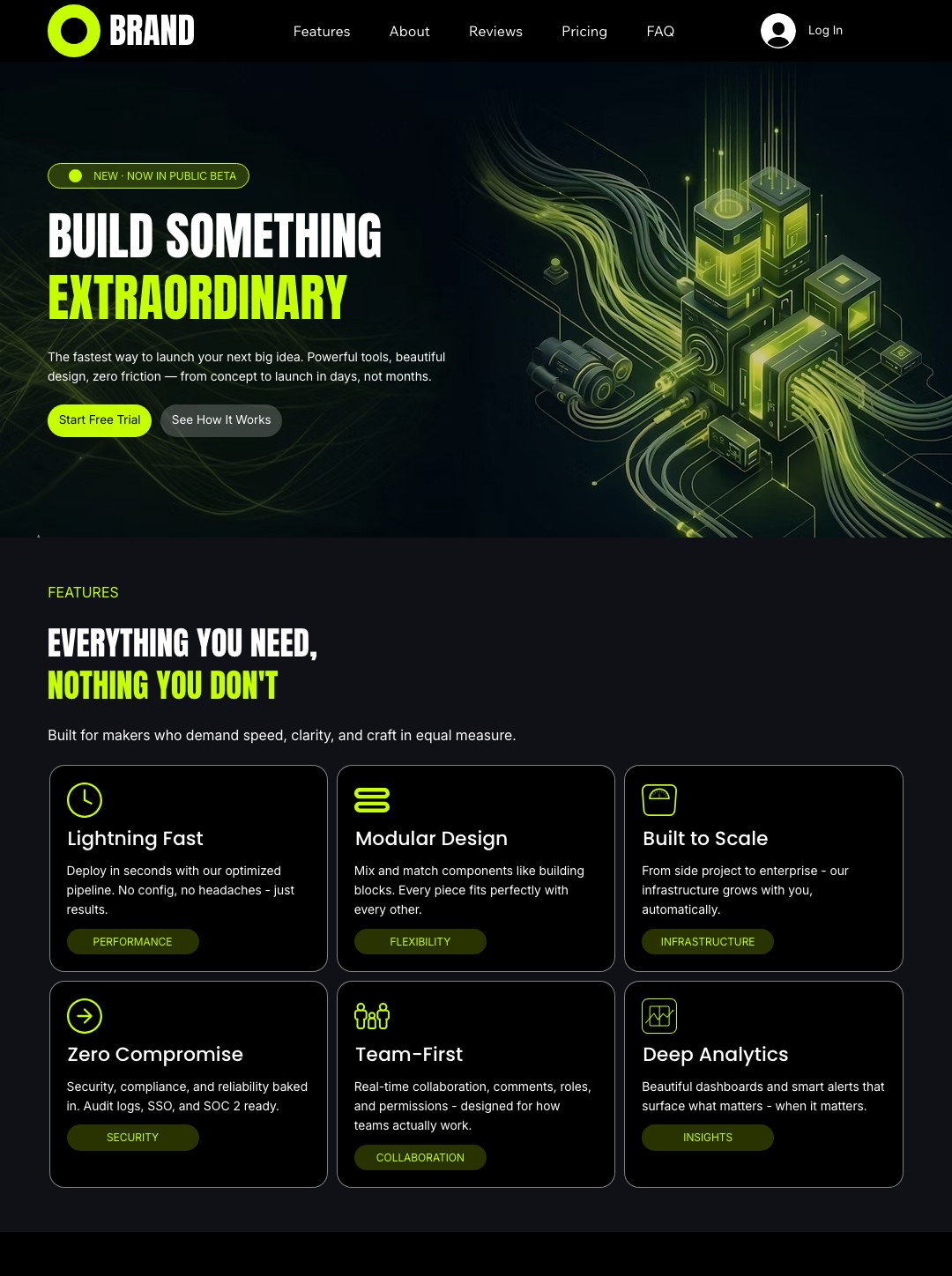Brand Landing Page