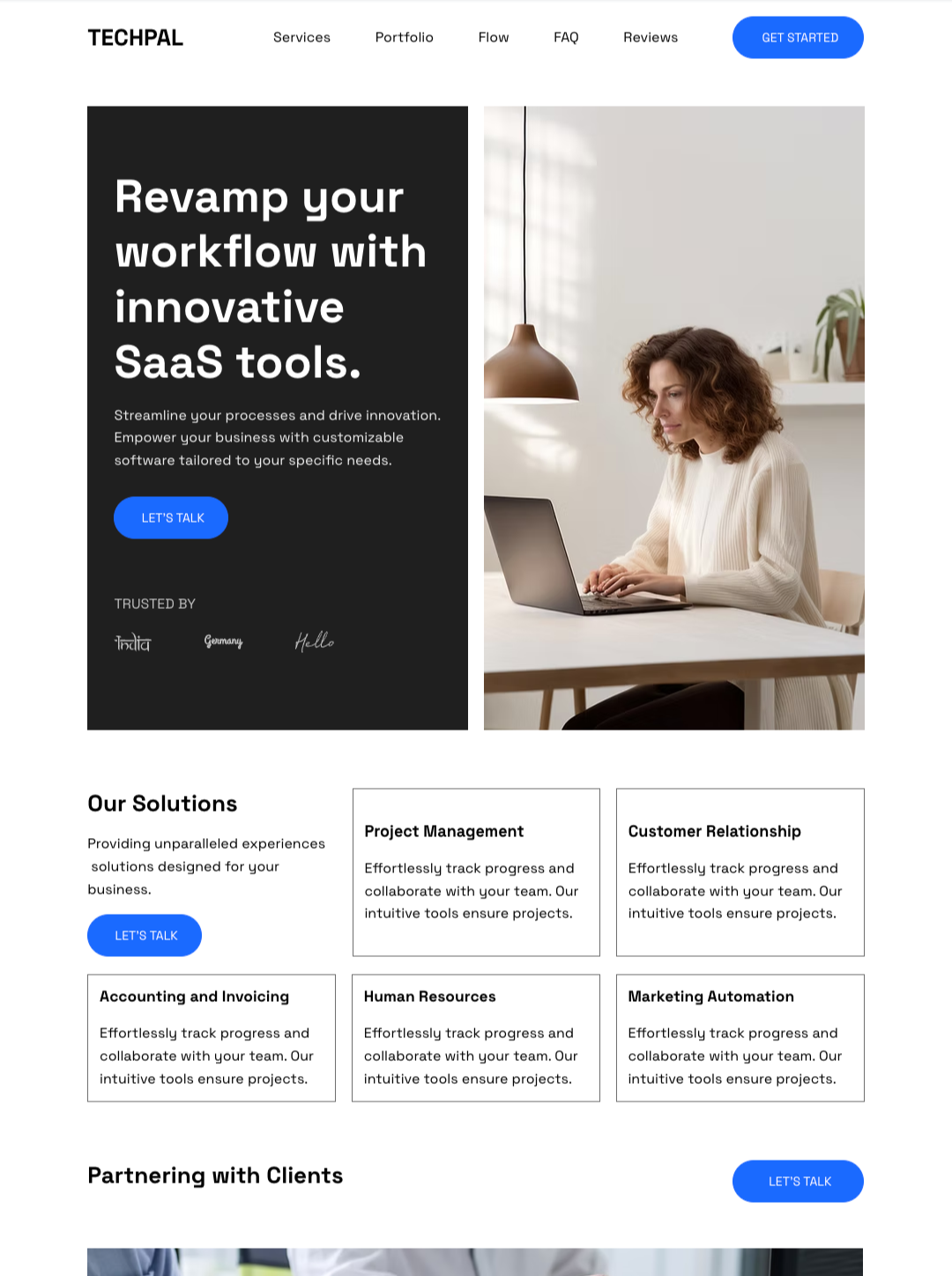 Saas Landing page