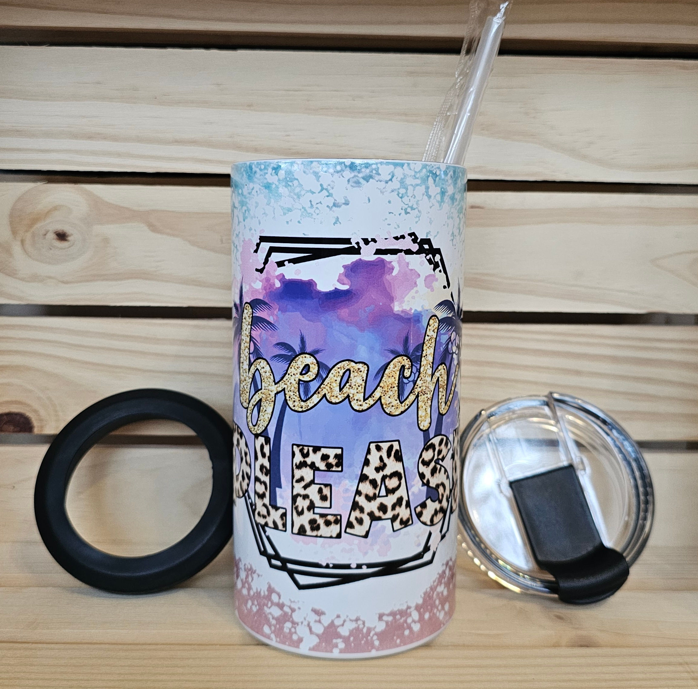 4-in-1 Koozie & Tumbler - Beach Please