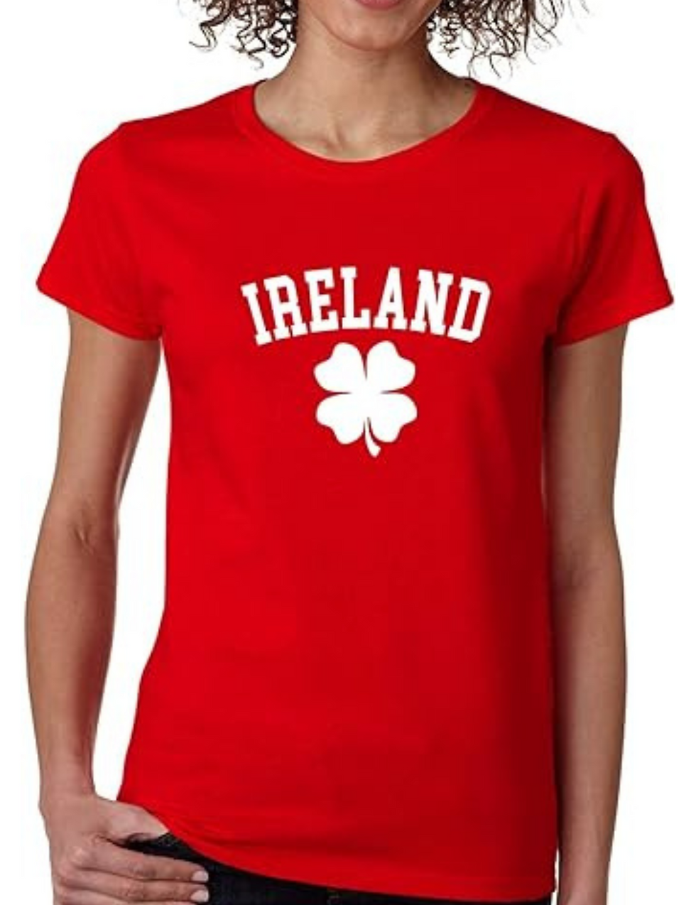 Women's T Shirt Ireland 4 Leaf Clover Lucky St Patrick's Irish Shirt