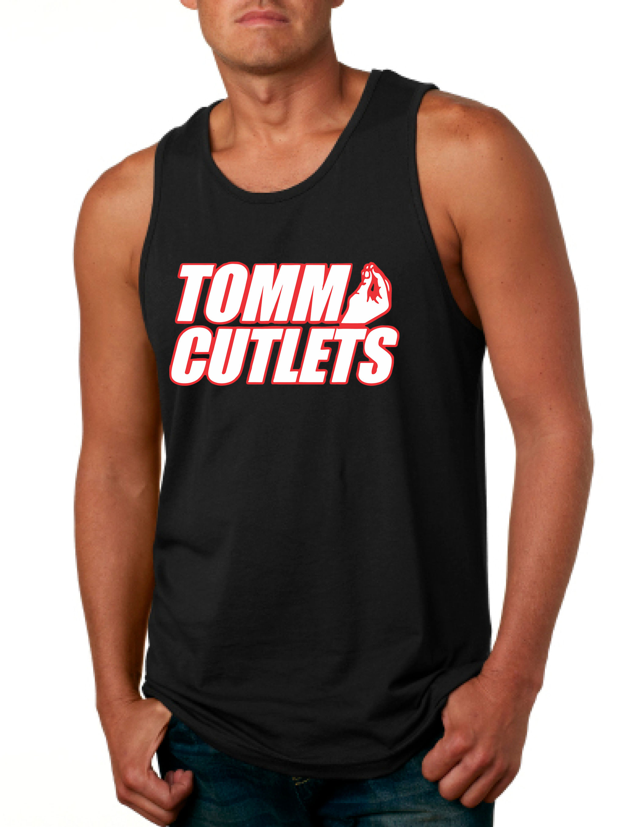 Cutlets Football Quarterback NY Italian Hand Gesture Tank Top