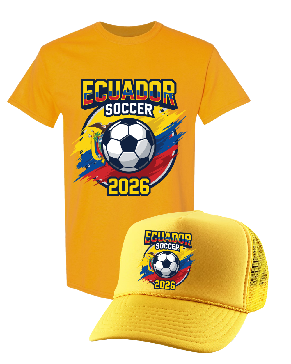 Ecuador Men's T Shirt and Trucker Hat Set