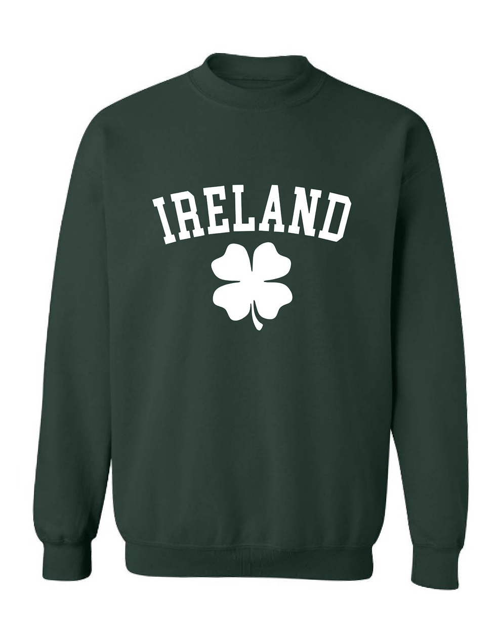 Adult Sweatshirt Ireland 4 Leaf Clover Lucky St Patrick's Irish Top