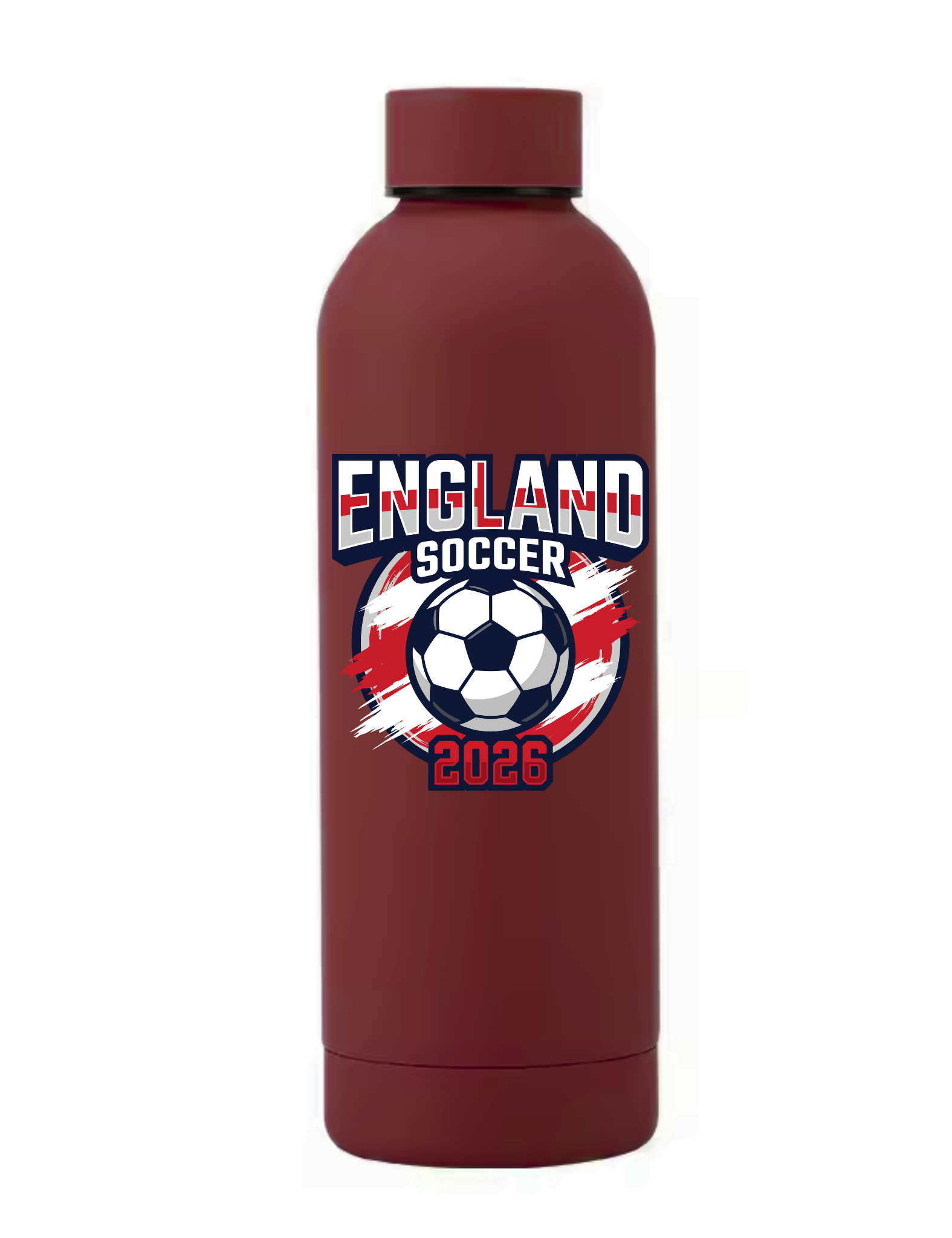 England Soccer Water Bottle Graphic 2026 Sport Insulated 17 oz. Water