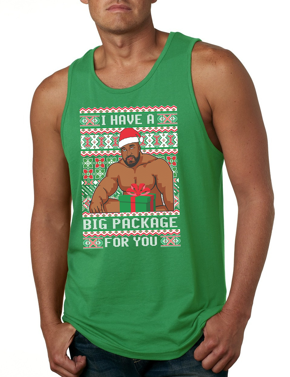 I Have a Big Package Men's Tank Christmas Meme