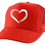 Thumbnail: Heart Hat Simple Love Embroidered Trucker Hat Snapback