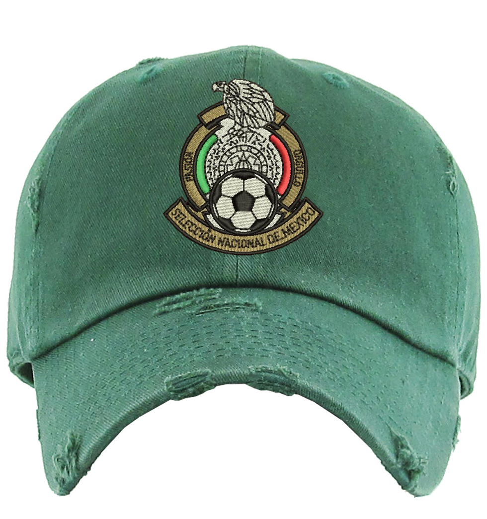 Mexico Soccer Embroidered Dad Hat Mexican Flag Sport Cap