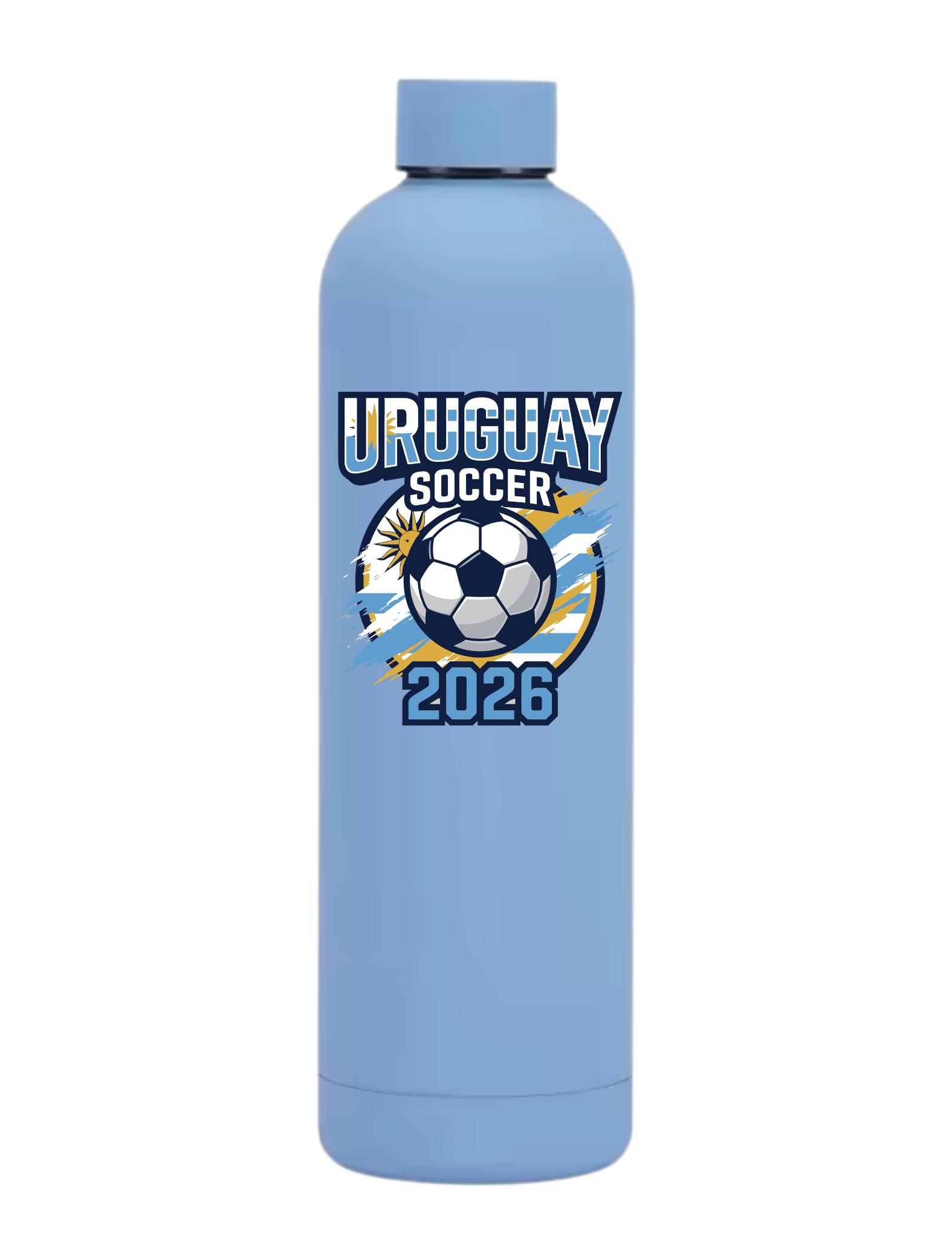 Uruguay Soccer Water Bottle Graphic 2026 Sport Insulated 17 oz. Wa