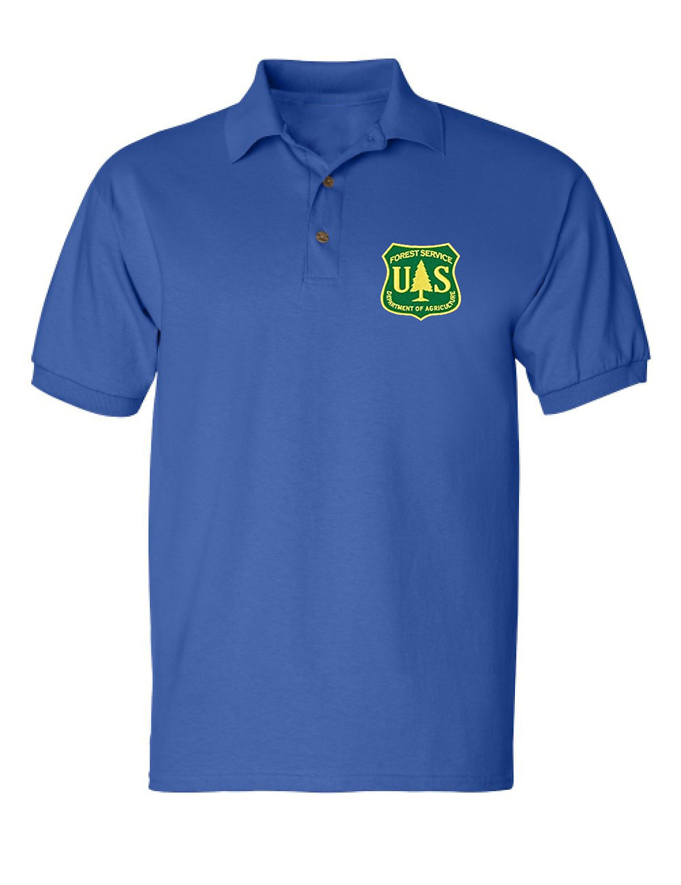 Men's Polo T Shirt Forest Service Embroidered USDA National US Tee