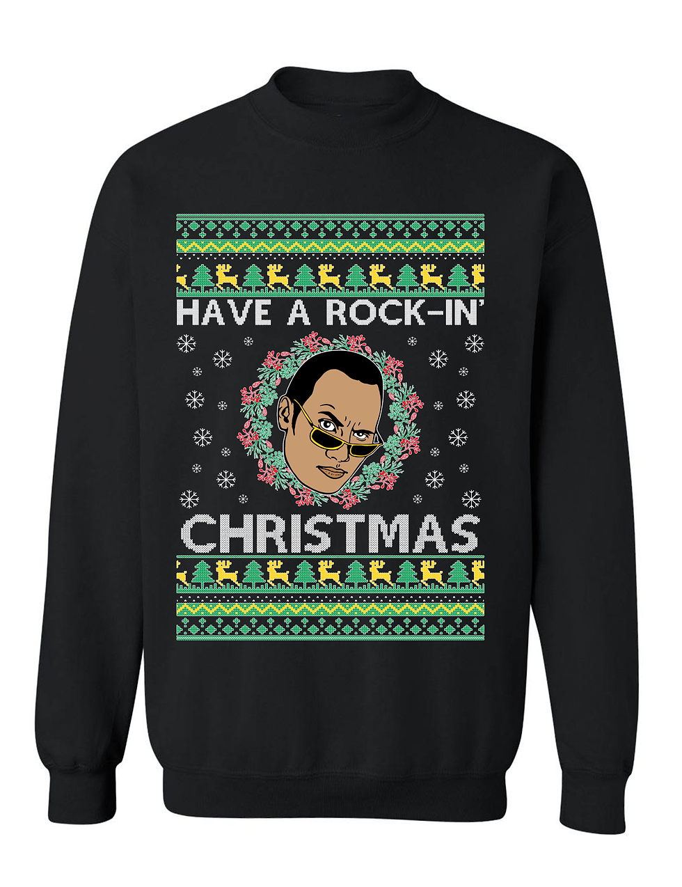 Have a Rock-in’ Christmas Graphic Xmas Ugly Sweatshirt