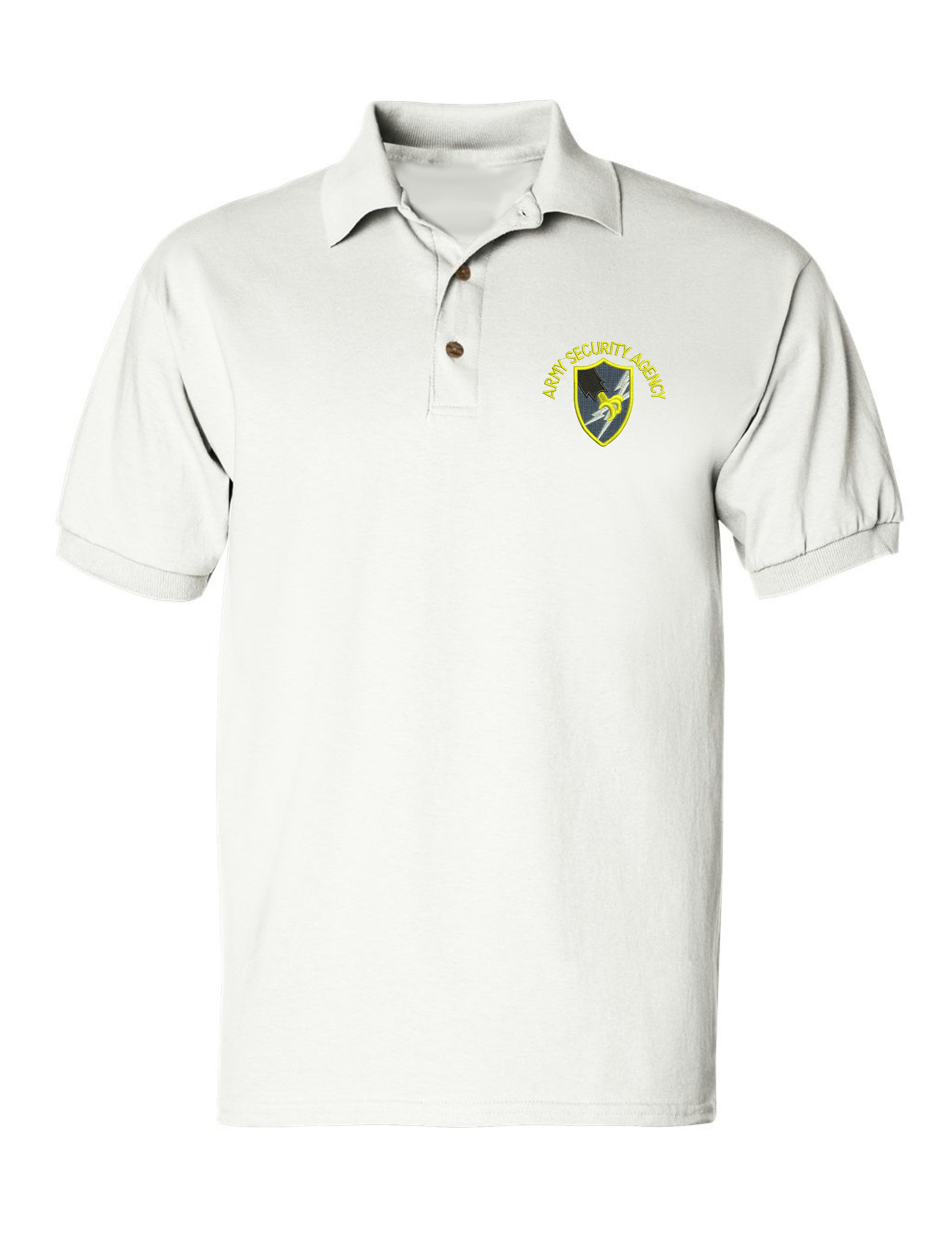 Men's Polo T Shirt United States Army Security Agency Embroidered US Army Shirt