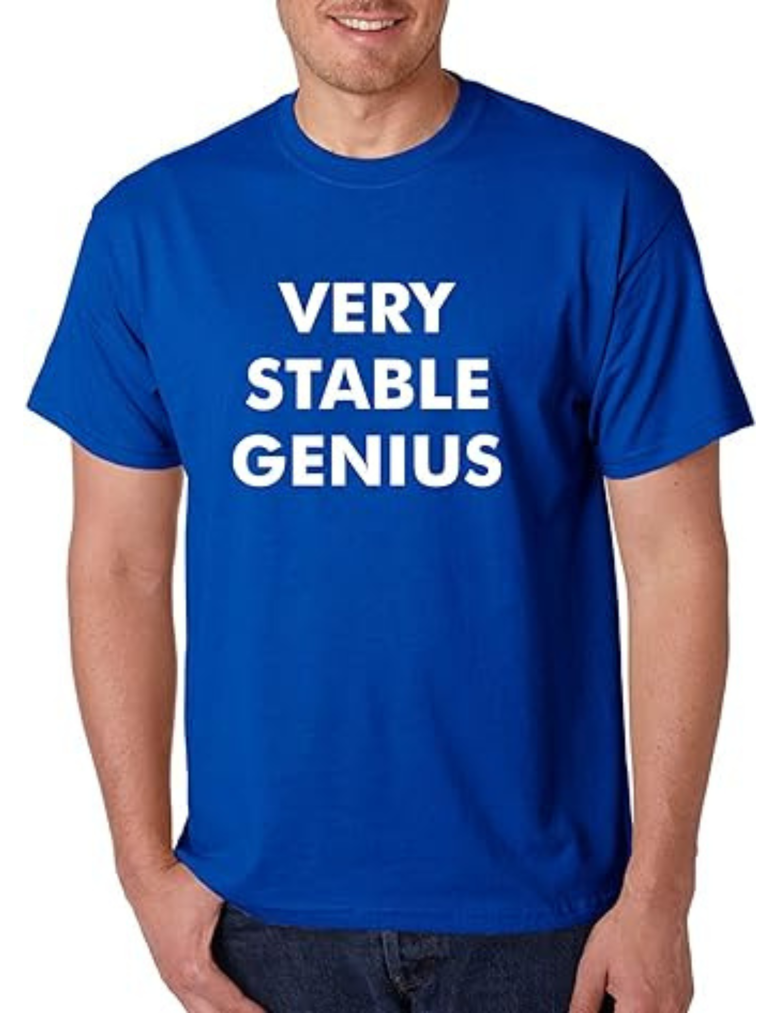 Men's T Shirt Very Stable Genius Trendy Politics Tee Smart Cool Shirt