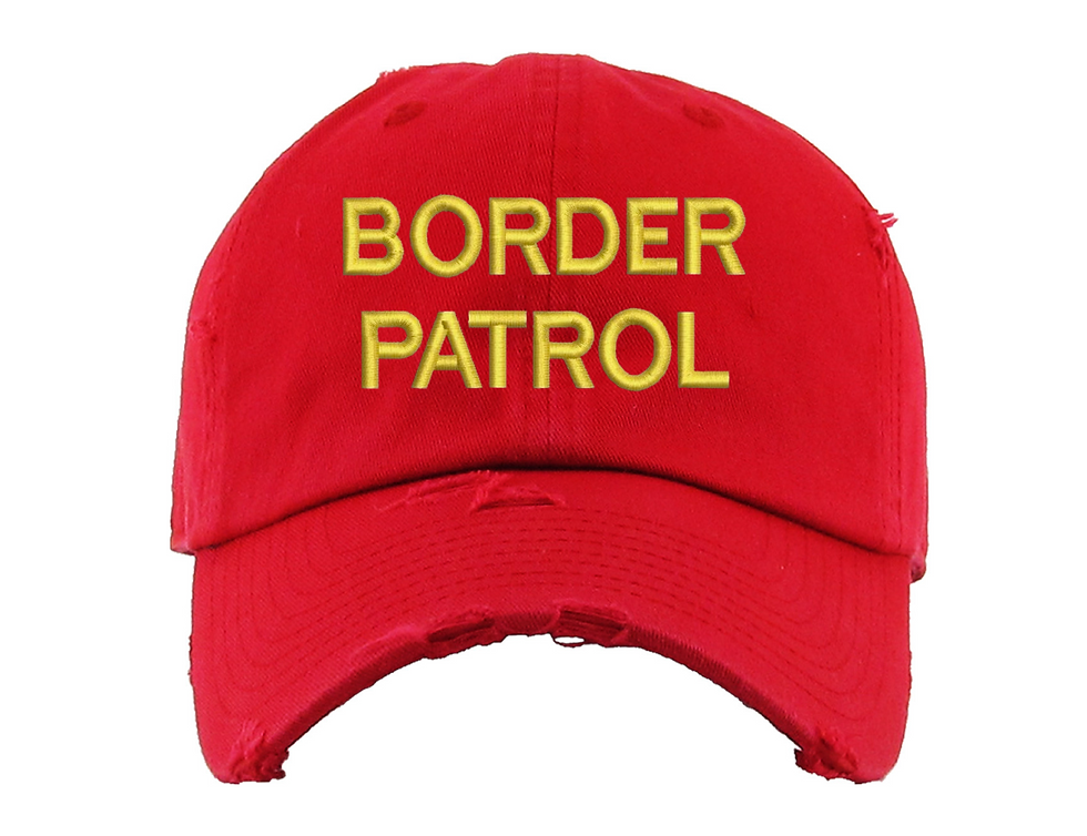 Border Patrol Hat Law Enforcer Distressed Embroidered Dad Hat