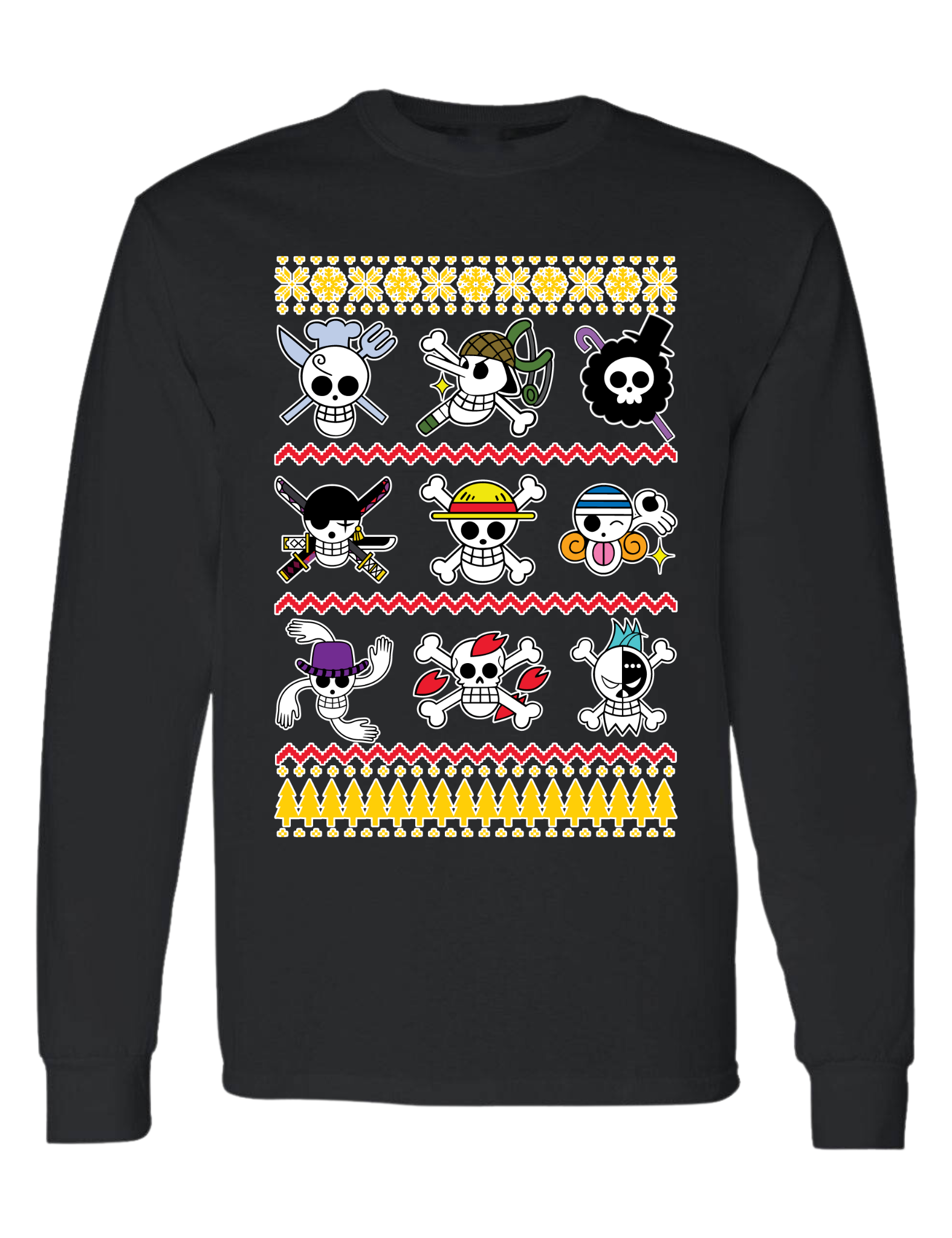 Anime Pirates Christmas Ugly Christmas Long Sleeve