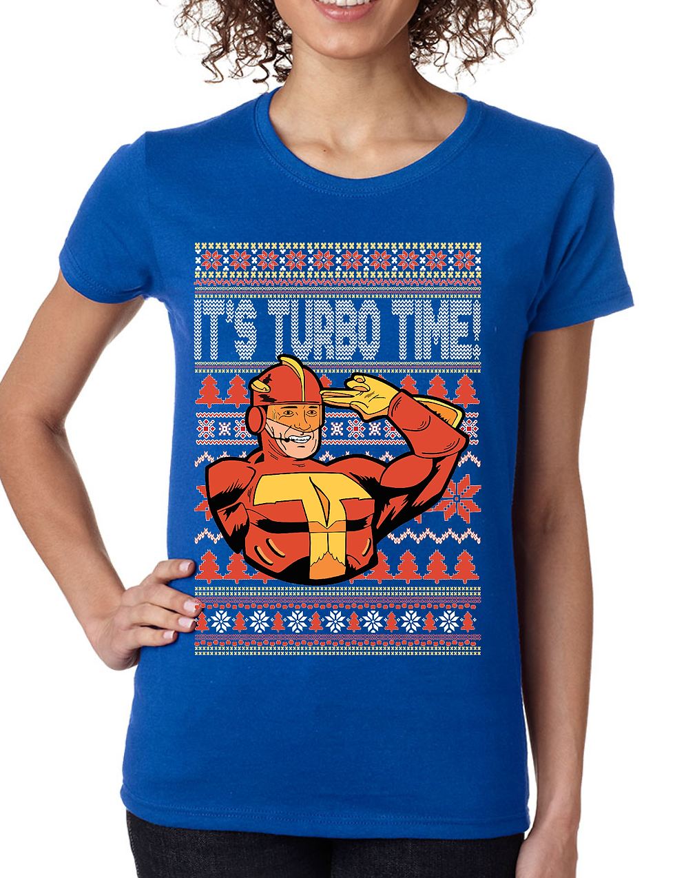 It's Turbo Time Ugly Christmas Sweater Holiday Party Women's T-Shirt