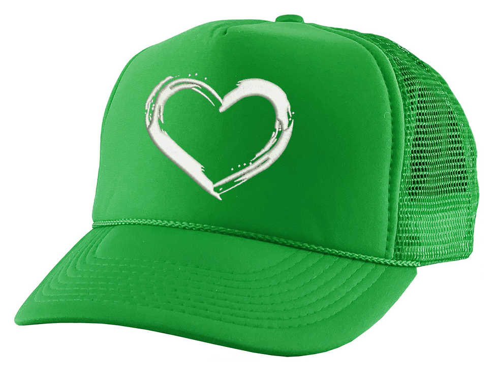 Heart Hat Simple Love Embroidered Trucker Hat Snapback